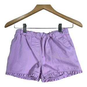 Boden Girls Shorts Ruffle Cotton Elastic Waist Purple Size 11 Years